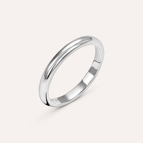 Fede Francesina 2.5 mm Oro Bianco - Anelli con Incisione Unisex | Stroili