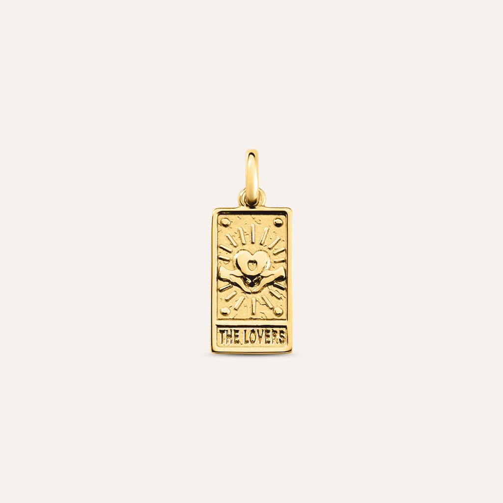 Pendente Tarocchi Carta Degli Innamorati Love Beats Argento Dorato