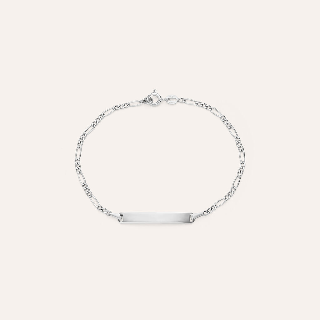 Bracciale Con Targhetta Holy Oro Bianco