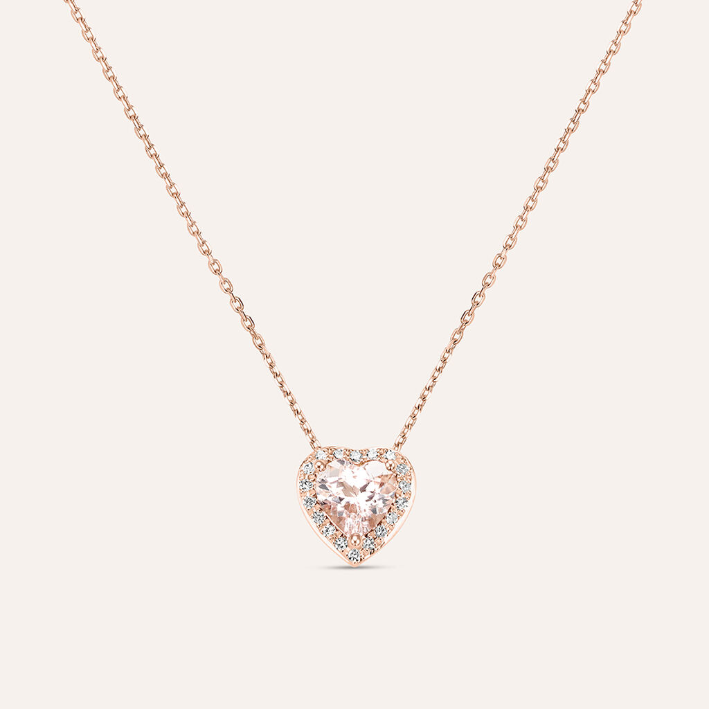 Collana Jasmine Oro Rosa Morganite Diamante