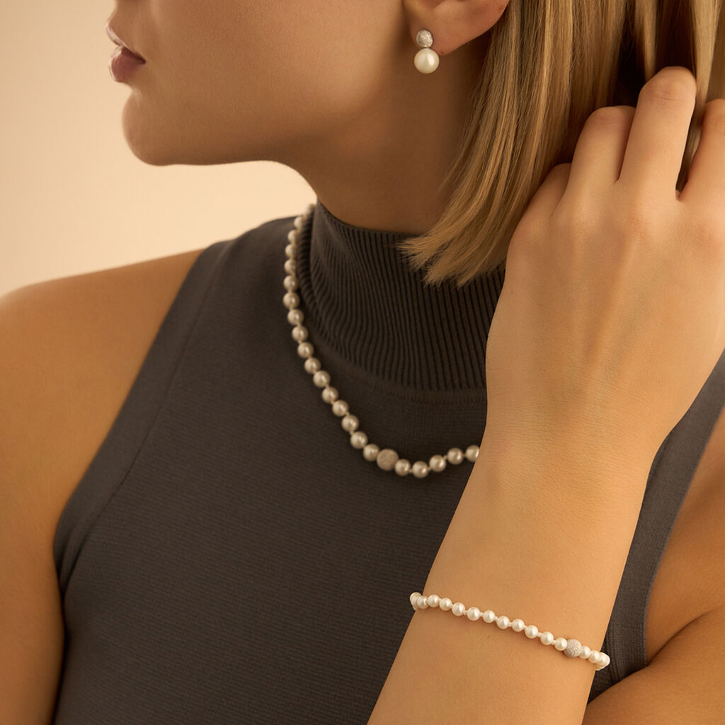 Bracciale Silver Pearls Argento Rodiato Perla sintentica - Bracciali Donna | Stroili