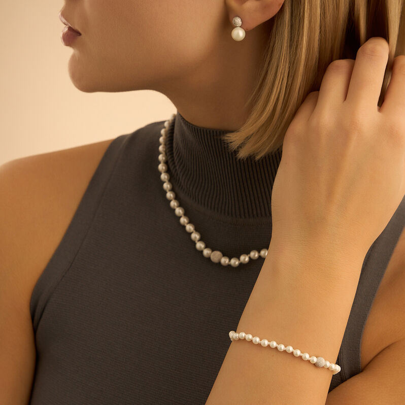 Bracciale Silver Pearls Argento Rodiato Perla sintentica - Bracciali Donna | Stroili