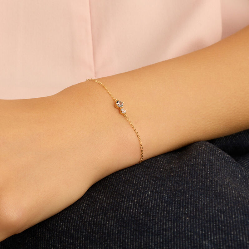 Bracciale Donna Oro 9K (375) Con Zirconia Cubica - Collezione Carissima Gold, Elegante, Regalo In Confezione Lusso, Fatto A Mano