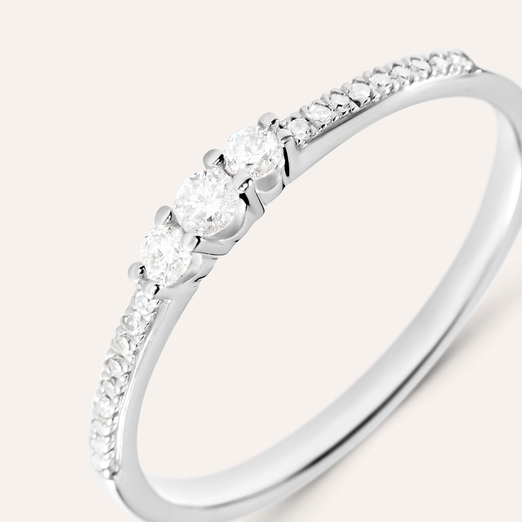 Anello Trilogy Grace Oro Bianco Diamante