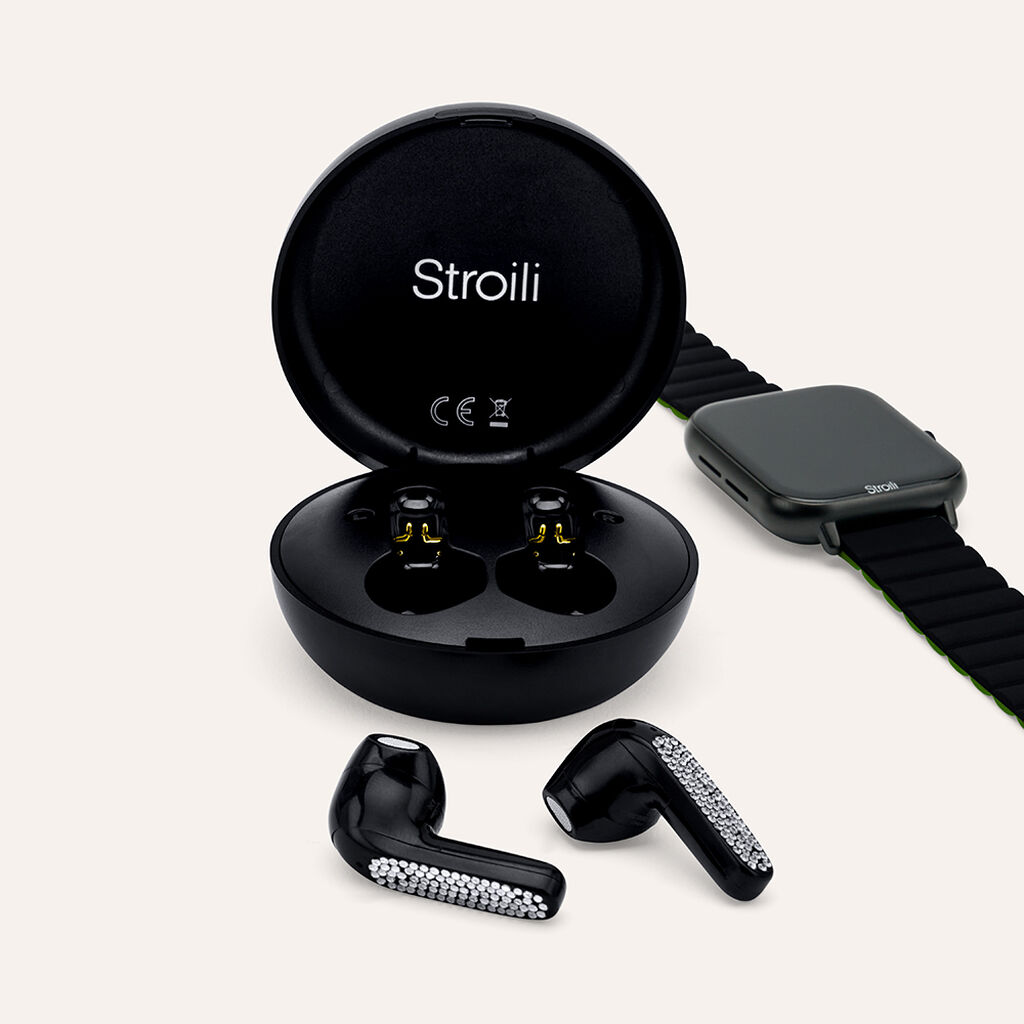 Cuffie Bluetooth Nere compatibili con Stroili Smartwatch Band e Square 