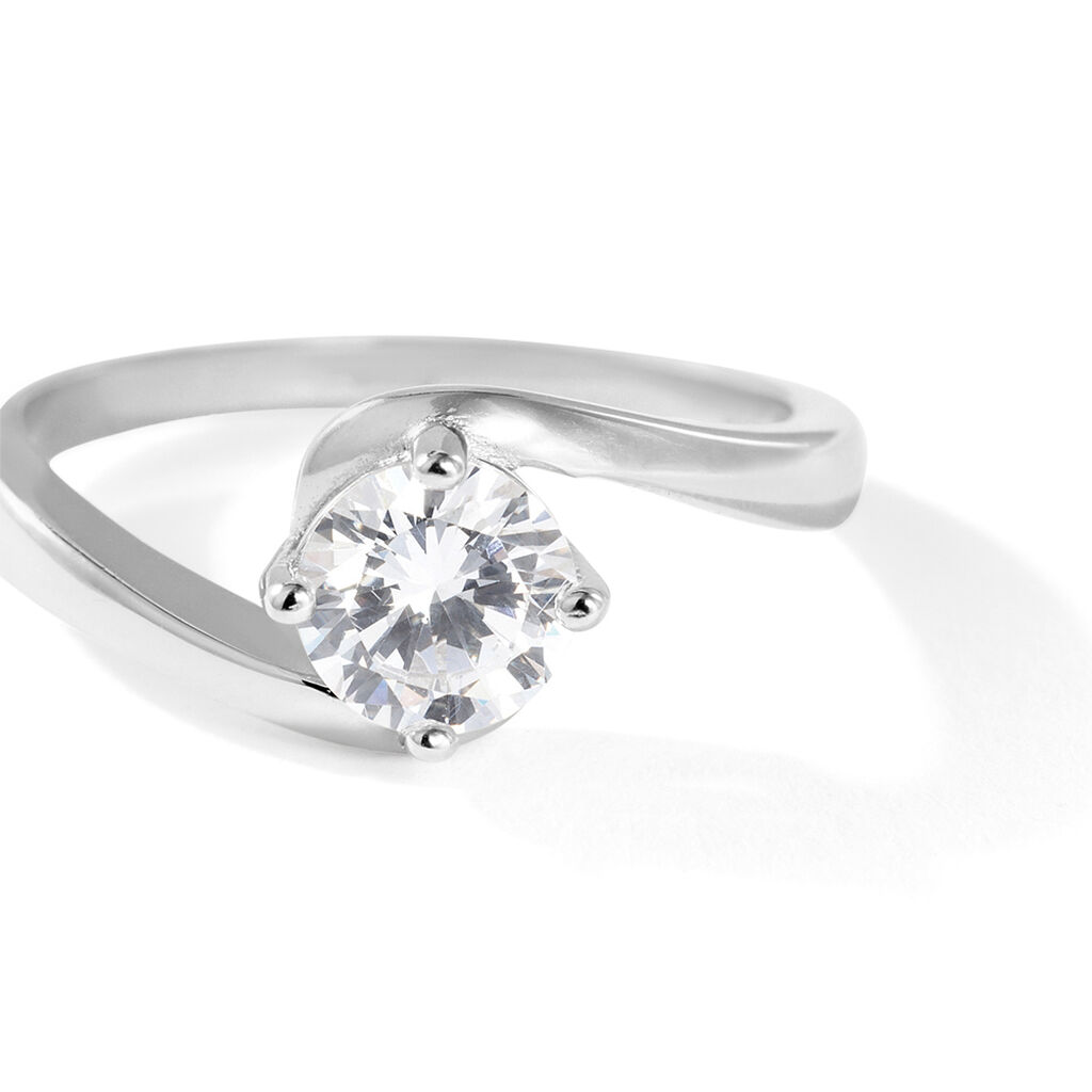 Anello Solitario Silver Elegance Argento Rodiato Cubic Zirconia - Anelli con Pietre Donna | Stroili