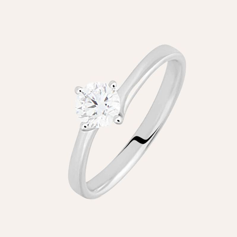 Anello Solitario Valentino Diamade Oro Bianco Diamante Lab-Grown - Anelli con Pietre Donna | Stroili