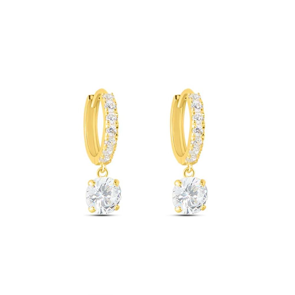 Orecchini A Cerchio Toujours Oro Giallo Cubic Zirconia - Orecchini a Cerchio Donna | Stroili