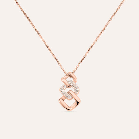 Collana Aura Acciaio Rosa Cristallo - Collane Donna | Stroili