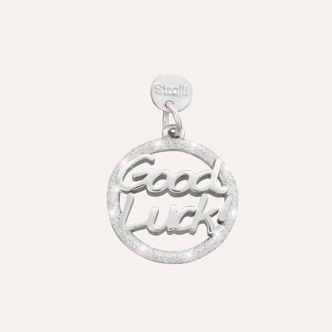 Charm in argento rodiato e glitter - Charms Donna | Stroili