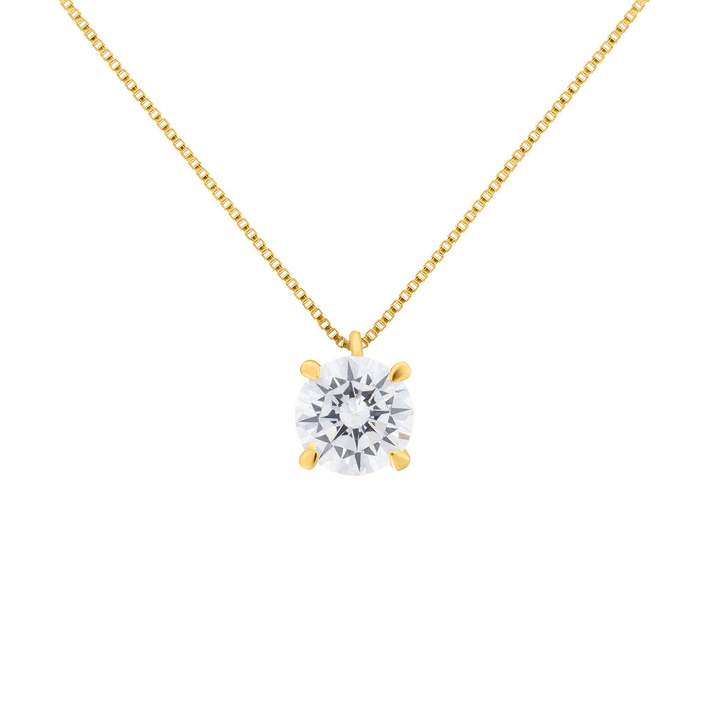 Collana Punto Luce Claire Oro Giallo Cubic Zirconia
