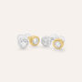 Orecchini Lobo Punto Luce Claire Oro Bianco Cubic Zirconia