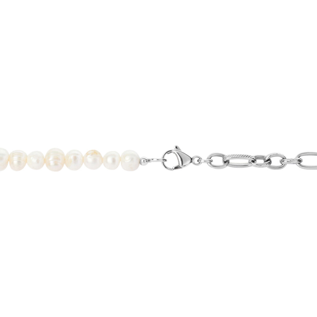 Collana Man Code Acciaio Perla D'Acqua Dolce - Collane Unisex | Stroili