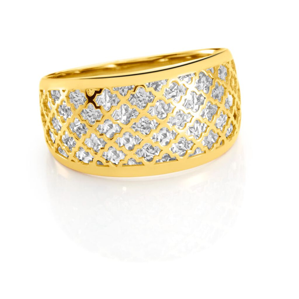 Anello Fascia Golden Lover Oro Bicolore - Anelli a Fascia Larga Donna | Stroili