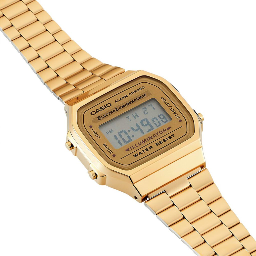 Orologio Uomo Casio G-Shock quadrante gold A168WG-9EF