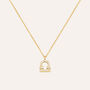 Collana Radiance Acciaio Dorato Cubic Zirconia