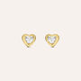 Orecchini Lobo Bon Ton Oro Giallo Cubic Zirconia