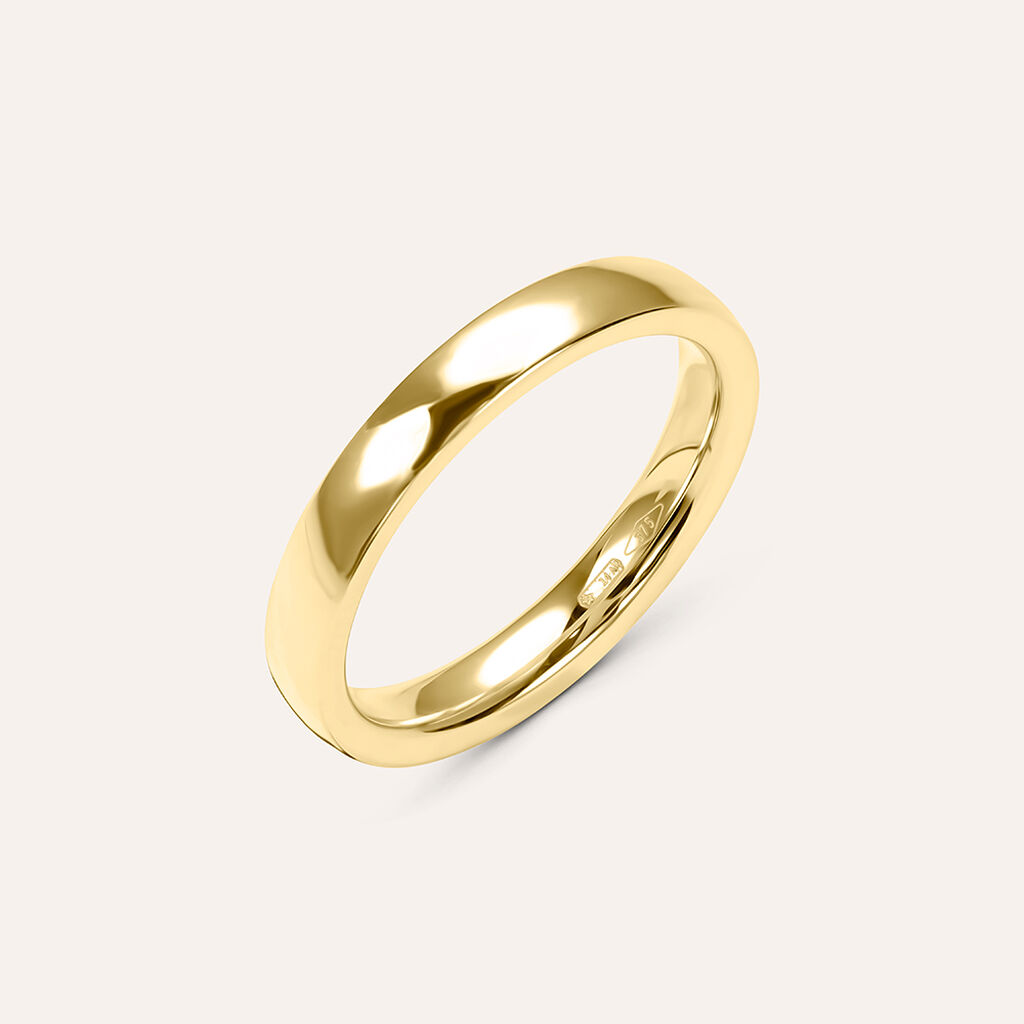 Fede Comoda Leggera Squadrata 3 mm Oro Giallo