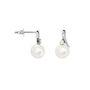 Orecchini Lobo Gabrielle Precious Oro Bianco Perla D'Acqua Dolce Diamante