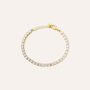 Bracciale Tennis Romantic Shine Metallo Dorato Cristallo