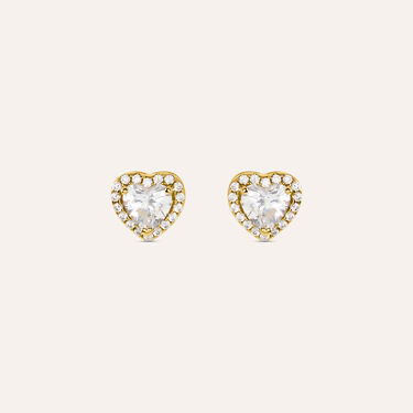 Orecchini Lobo Punto Luce Silver Glow Argento Dorato Cubic Zirconia