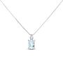 Collana Punto Luce Acquamarina Oro Bianco Acquamarina Diamante