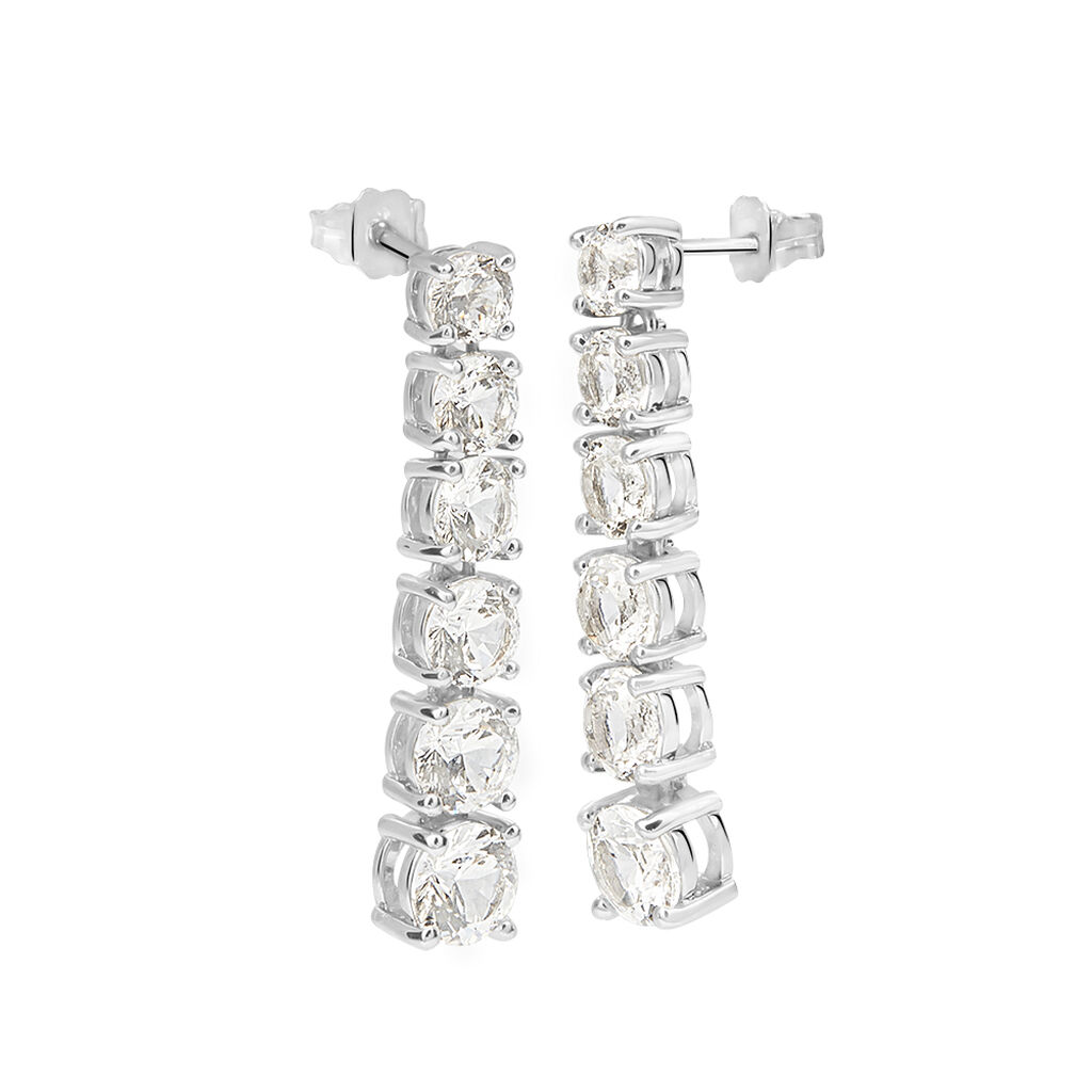 Orecchini Pendenti Tennis Silver Elegance Argento Rodiato Cubic Zirconia - Orecchini Pendenti Donna | Stroili