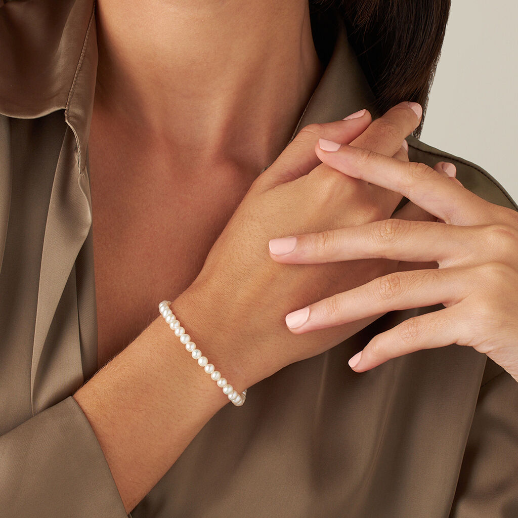 Bracciale Gabrielle Oro Bianco Perla D'Acqua Dolce - Bracciali Donna | Stroili