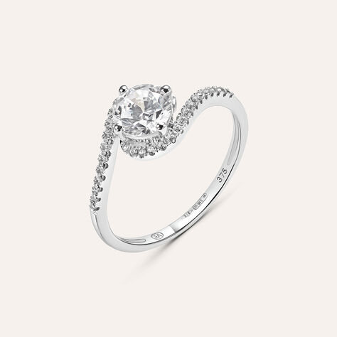 Anello Solitario Claire Oro Bianco Cubic Zirconia - Anelli con Pietre Donna | Stroili