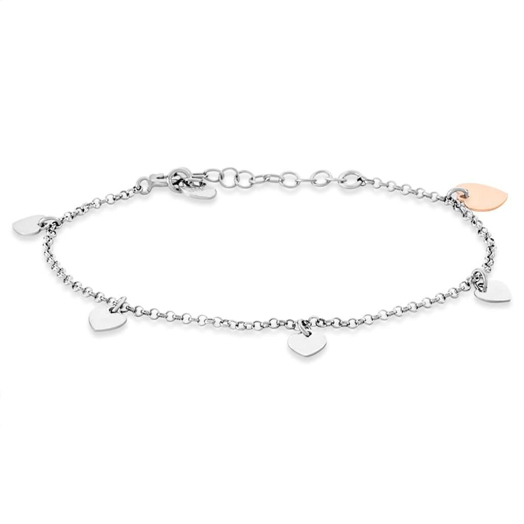 Bracciale Silver Collection Argento Bicolore Bianco / Rosa - Bracciali Love Donna | Stroili