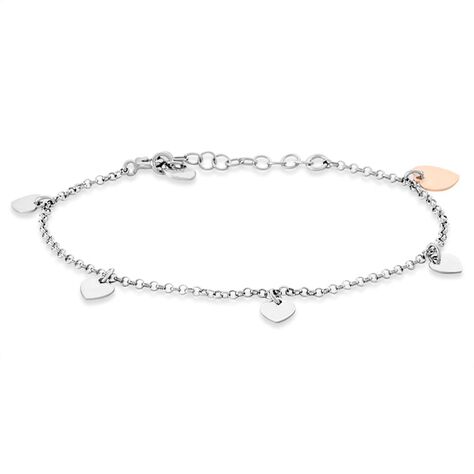Bracciale Silver Collection Argento Bicolore Bianco / Rosa - Bracciali Love Donna | Stroili