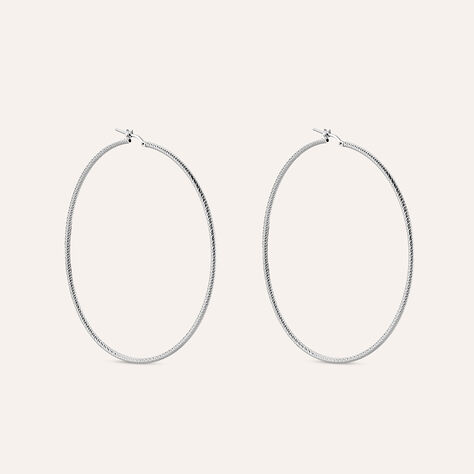 Orecchini A Cerchio Silver Collection Argento Rodiato - Orecchini a Cerchio Donna | Stroili