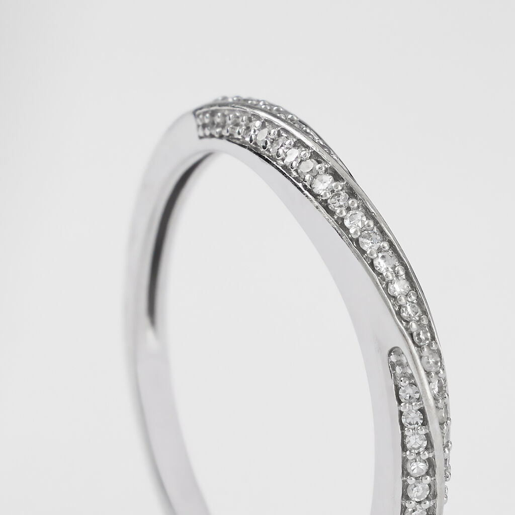 Anello Fascia Sophia Oro Bianco Diamante - Anelli con Pietre Donna | Stroili