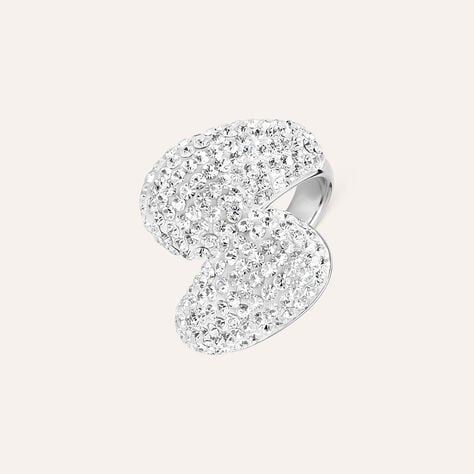 Anello Contrarie Aura Acciaio Cristallo - Anelli con Pietre Donna | Stroili