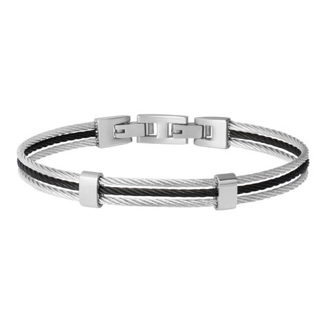 Bracciale Man Code Acciaio Bicolore Bianco / Nero - Bracciali Unisex | Stroili