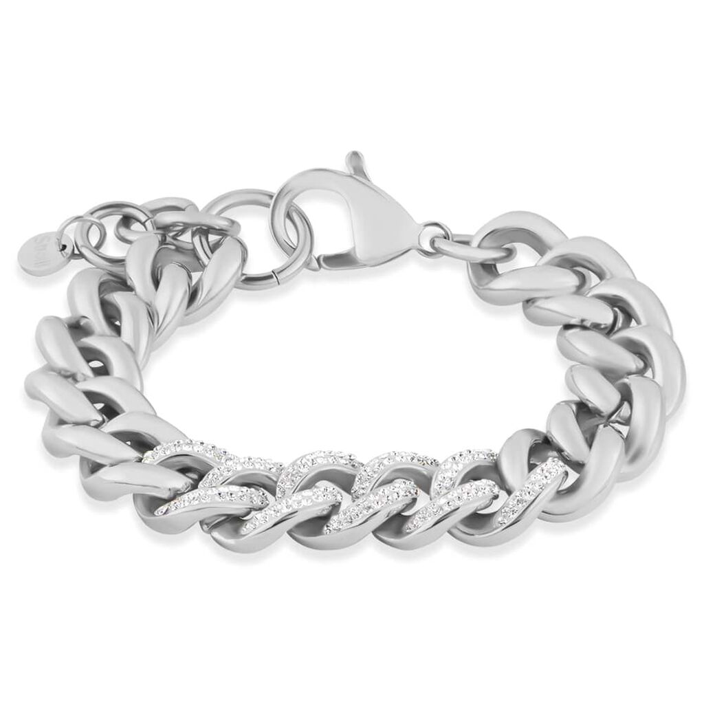 Bracciale Catena Aura Acciaio Cristallo
