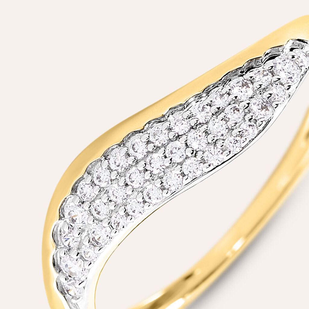 Anello Fascia Claire Oro Giallo Cubic Zirconia