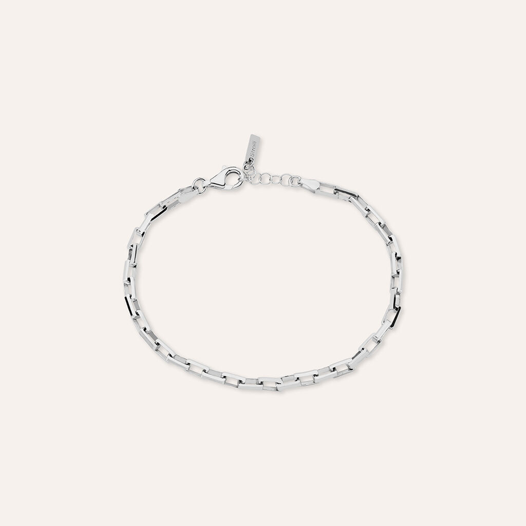 Bracciale Catena Gentleman Argento Rodiato