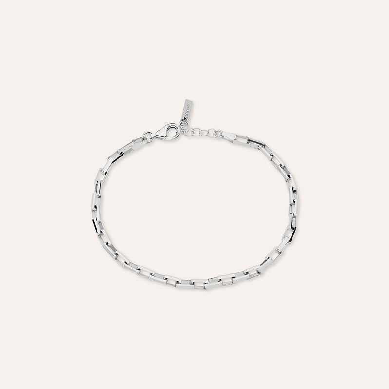 Bracciale Catena Gentleman Argento Rodiato - Bracciali Uomo | Stroili