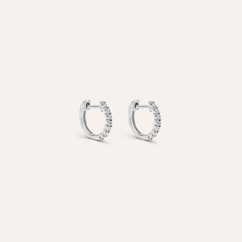 Orecchini A Cerchio Sophia Oro Bianco Diamante - Orecchini a Cerchio Donna | Stroili