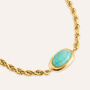 Bracciale Catena Radiance Acciaio Dorato Amazzonite