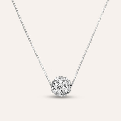 Collana Christelle Oro Bianco Cristallo - Collane Donna | Stroili