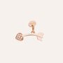 Charm freccia in argento rosato con zirconi