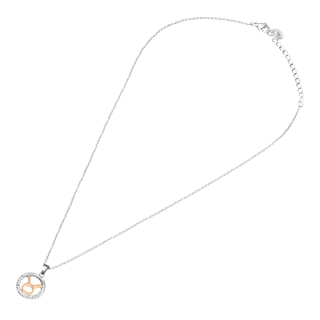 Collana Lady Chic Acciaio Bicolore Bianco / Rosa Cubic Zirconia - Collane Donna | Stroili