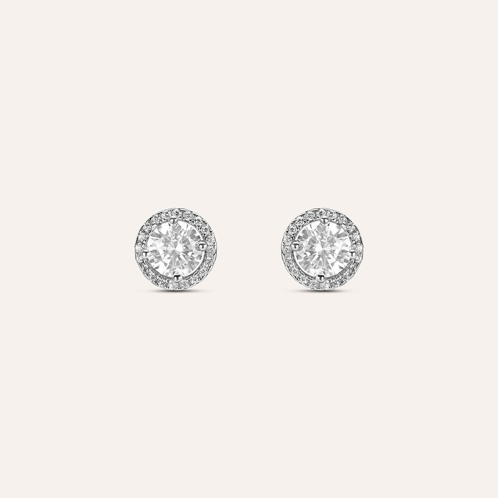 Orecchini Lobo Punto Luce Silver Elegance Argento Rodiato Cubic Zirconia - Orecchini a Lobo Donna | Stroili
