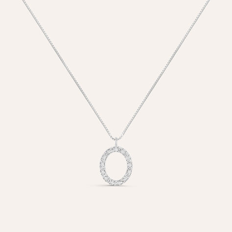 Collana Diamond Letters Oro Bianco Diamante - Collane Donna | Stroili