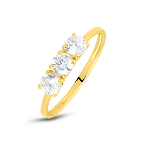 Anello Trilogy Claire Oro Giallo Cubic Zirconia - Anelli con Pietre Donna | Stroili