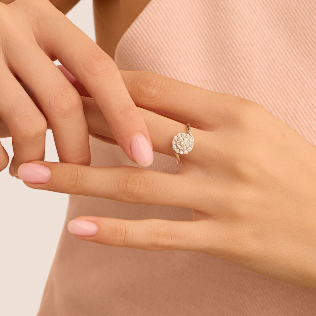 Anello Solitario Sophia Oro Bianco Diamante