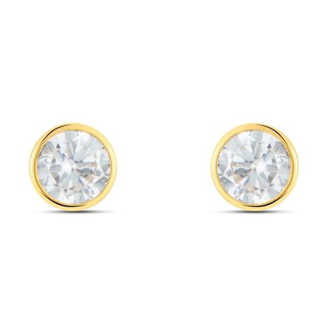 Orecchini Lobo Punto Luce Bon Ton Oro Giallo Cubic Zirconia - Orecchini a Lobo Donna | Stroili