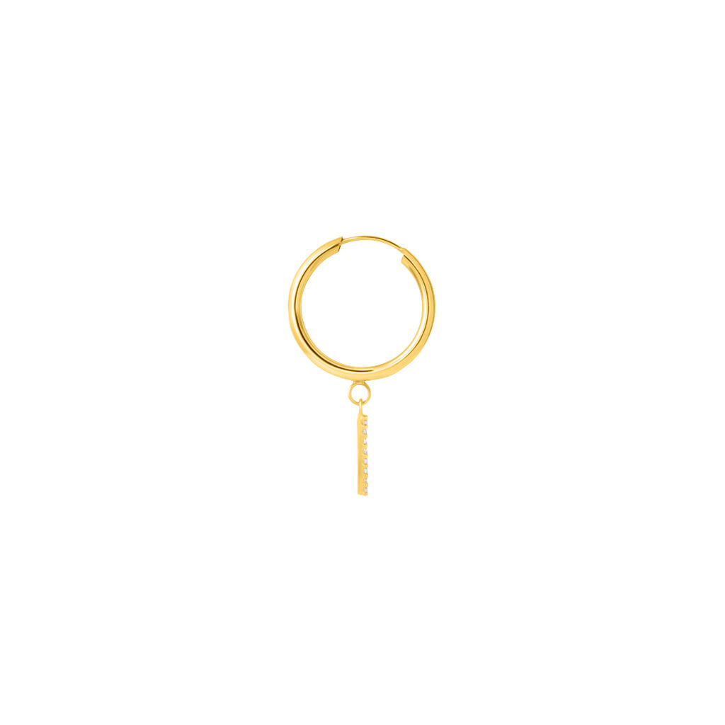 Mono Orecchino A Cerchio Toujours Oro Giallo Cubic Zirconia - Mono Orecchino Donna | Stroili